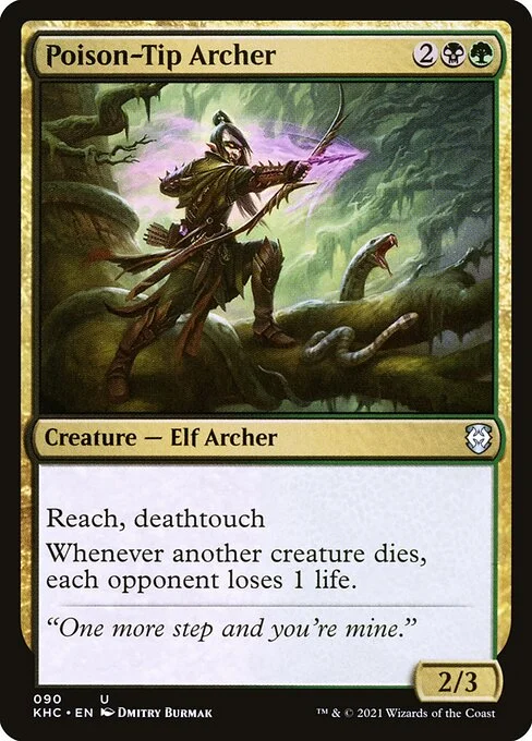 Poison-Tip Archer, carta Magic di tipo Creature — Elf Archer illustrata da Dmitry Burmak