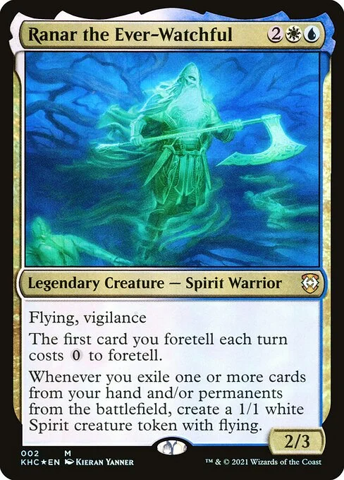 Ranar the Ever-Watchful, carta Magic di tipo Legendary Creature — Spirit Warrior illustrata da Kieran Yanner