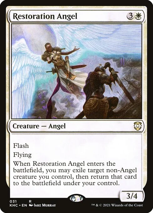 Restoration Angel, carta Magic di tipo Creature — Angel illustrata da Jake Murray