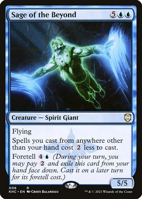 Sage of the Beyond, carta Magic di tipo Creature — Spirit Giant illustrata da Cristi Balanescu