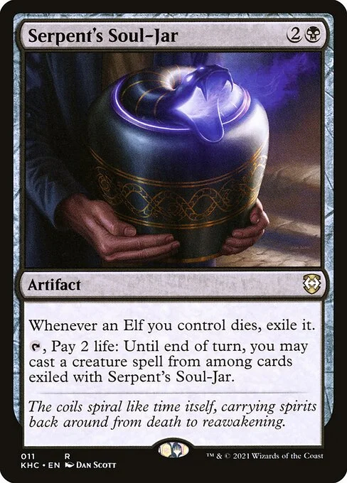 Serpent's Soul-Jar, carta Magic di tipo Artifact illustrata da Dan Murayama Scott