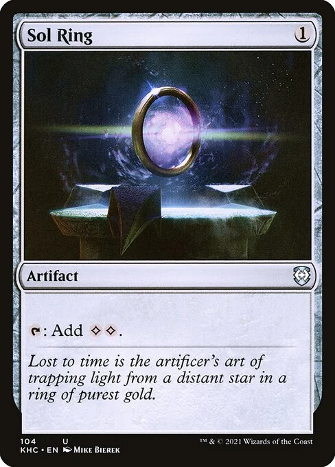 Sol Ring, carta Magic di tipo Artifact illustrata da Mike Bierek