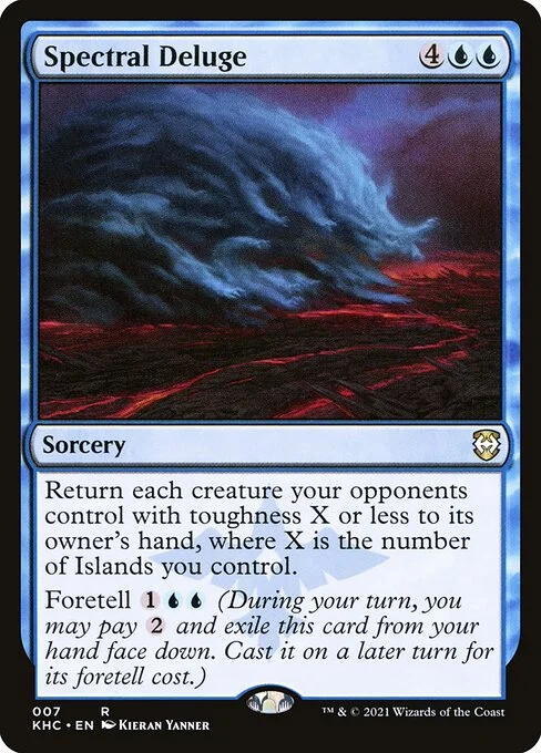 Spectral Deluge, carta Magic di tipo Sorcery illustrata da Kieran Yanner