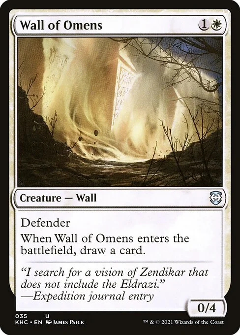 Wall of Omens, carta Magic di tipo Creature — Wall illustrata da James Paick