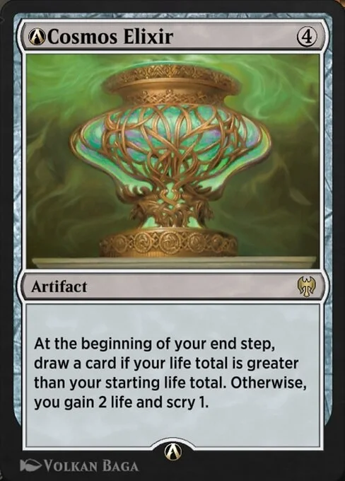 A-Cosmos Elixir, carta Magic di tipo Artifact illustrata da Volkan Baǵa