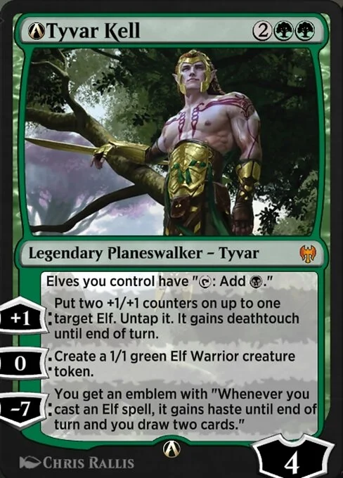 A-Tyvar Kell, carta Magic di tipo Legendary Planeswalker — Tyvar illustrata da Chris Rallis