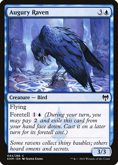 Augury Raven, carta Magic di tipo Creature — Bird illustrata da Jesper Ejsing