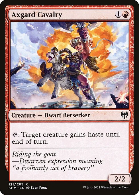 Axgard Cavalry, carta Magic di tipo Creature — Dwarf Berserker illustrata da Evyn Fong