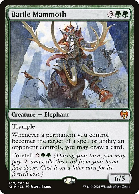 Battle Mammoth, carta Magic di tipo Creature — Elephant illustrata da Jesper Ejsing