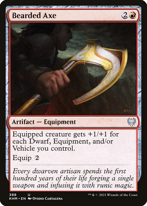 Bearded Axe, carta Magic di tipo Artifact — Equipment illustrata da Ovidio Cartagena