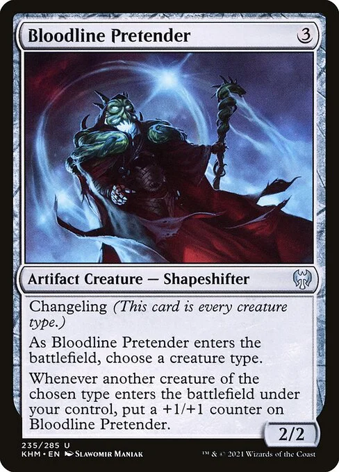 Bloodline Pretender, carta Magic di tipo Artifact Creature — Shapeshifter illustrata da Slawomir Maniak