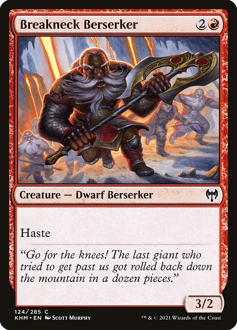 Breakneck Berserker, carta Magic di tipo Creature — Dwarf Berserker illustrata da Scott Murphy