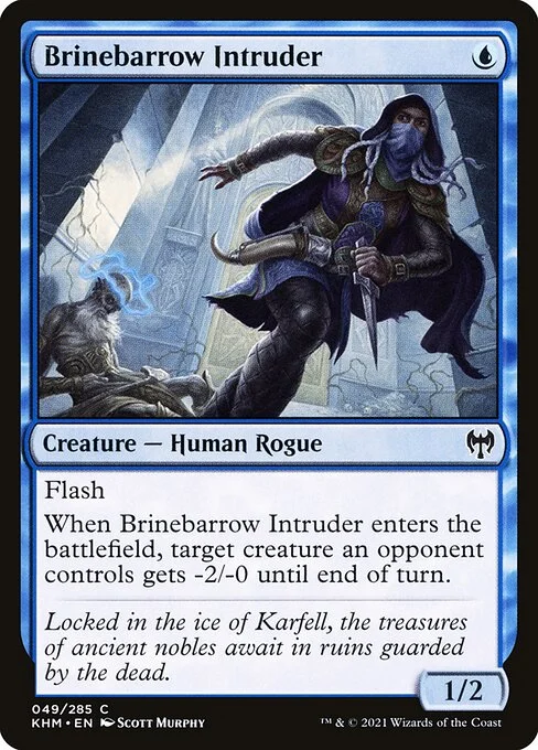 Brinebarrow Intruder, carta Magic di tipo Creature — Human Rogue illustrata da Scott Murphy