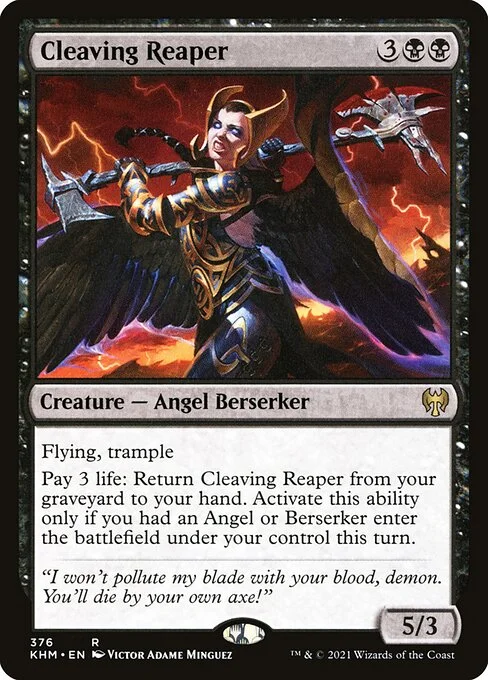 Cleaving Reaper, carta Magic di tipo Creature — Angel Berserker illustrata da Victor Adame Minguez