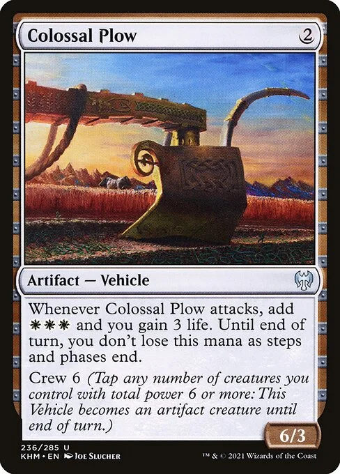Colossal Plow, carta Magic di tipo Artifact — Vehicle illustrata da Joe Slucher