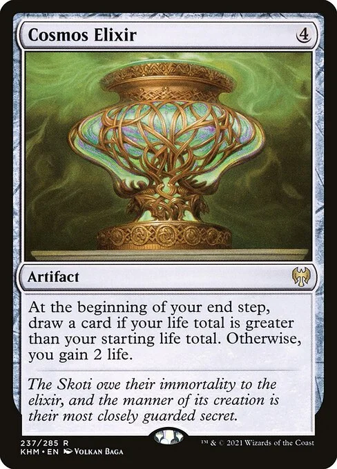 Cosmos Elixir, carta Magic di tipo Artifact illustrata da Volkan Baǵa