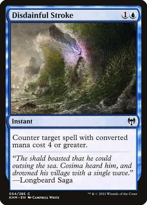 Disdainful Stroke, carta Magic di tipo Instant illustrata da Campbell White