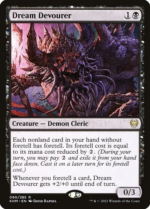 Dream Devourer, carta Magic di tipo Creature — Demon Cleric illustrata da David Rapoza