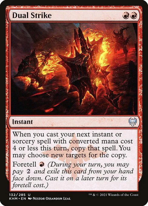 Dual Strike, carta Magic di tipo Instant illustrata da Néstor Ossandón Leal