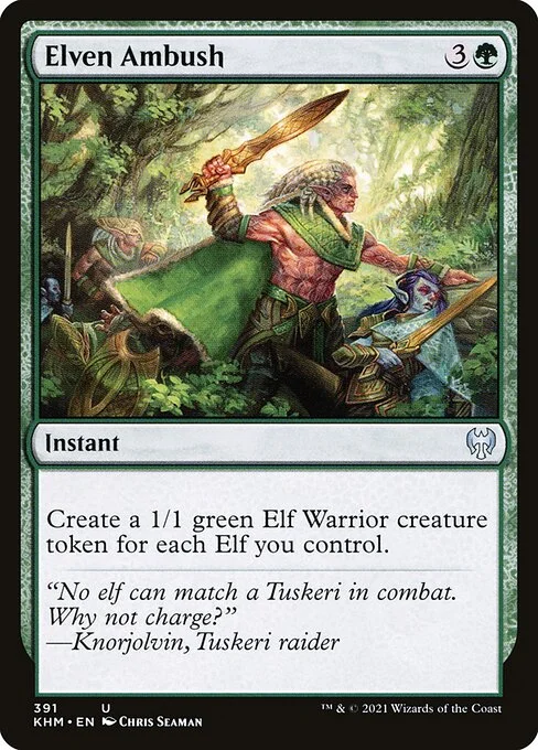 Elven Ambush, carta Magic di tipo Instant illustrata da Chris Seaman