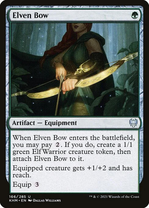 Elven Bow, carta Magic di tipo Artifact — Equipment illustrata da Dallas Williams