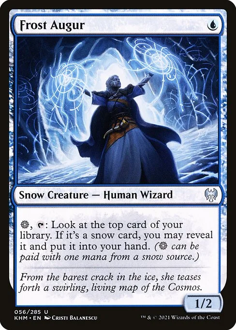 Frost Augur, carta Magic di tipo Snow Creature — Human Wizard illustrata da Cristi Balanescu