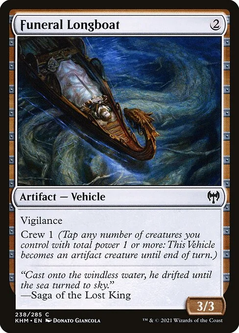 Funeral Longboat, carta Magic di tipo Artifact — Vehicle illustrata da Donato Giancola