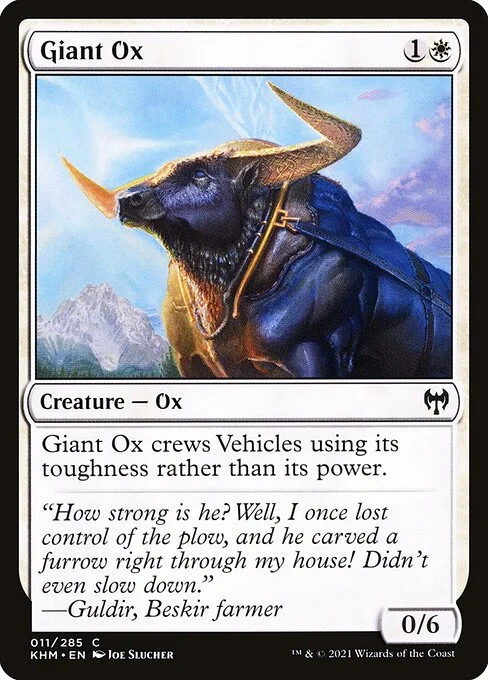 Giant Ox, carta Magic di tipo Creature — Ox illustrata da Joe Slucher