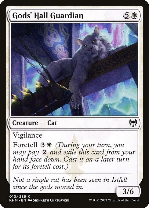 Gods' Hall Guardian, carta Magic di tipo Creature — Cat illustrata da Sidharth Chaturvedi