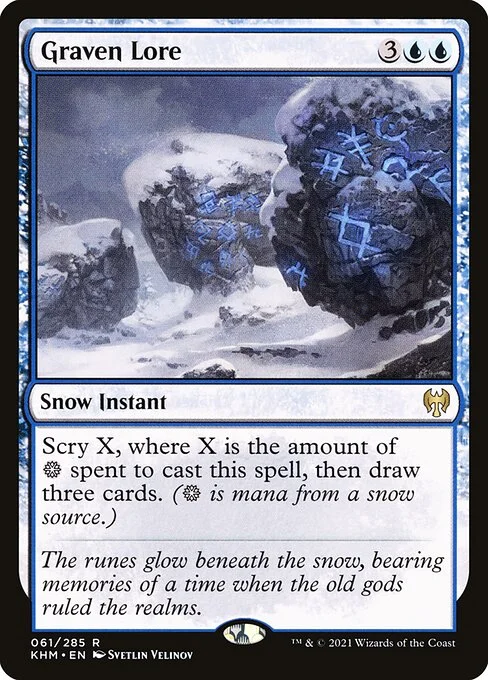 Graven Lore, carta Magic di tipo Snow Instant illustrata da Svetlin Velinov