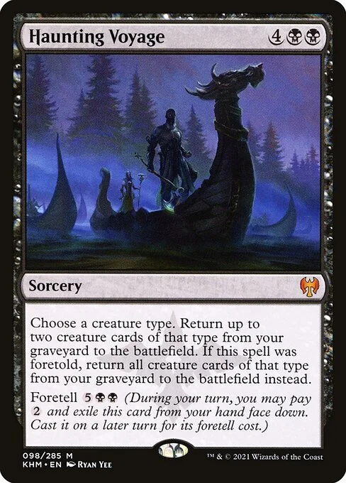 Haunting Voyage, carta Magic di tipo Sorcery illustrata da Ryan Yee