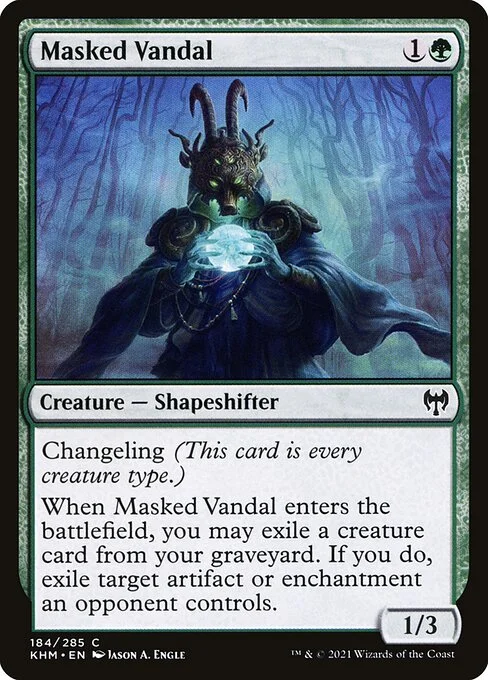 Masked Vandal, carta Magic di tipo Creature — Shapeshifter illustrata da Jason A. Engle