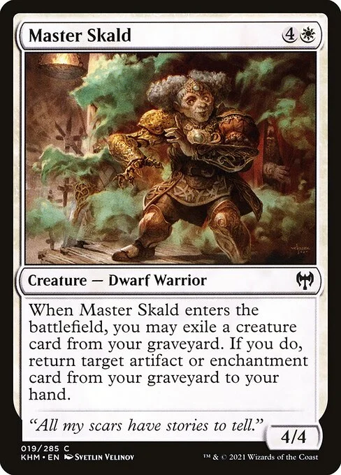 Master Skald, carta Magic di tipo Creature — Dwarf Warrior illustrata da Svetlin Velinov