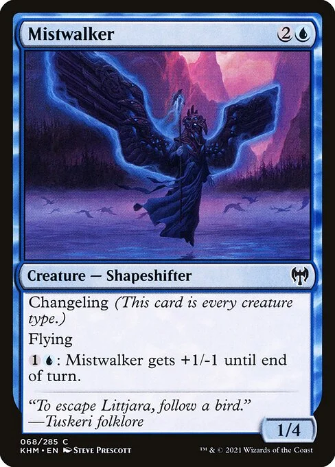 Mistwalker, carta Magic di tipo Creature — Shapeshifter illustrata da Steve Prescott