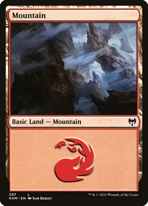 Mountain, carta Magic di tipo Basic Land — Mountain illustrata da Sam Burley