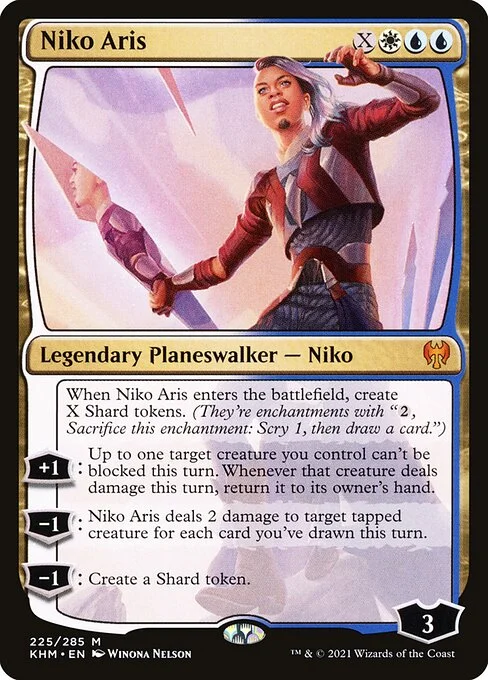 Niko Aris, carta Magic di tipo Legendary Planeswalker — Niko illustrata da Winona Nelson