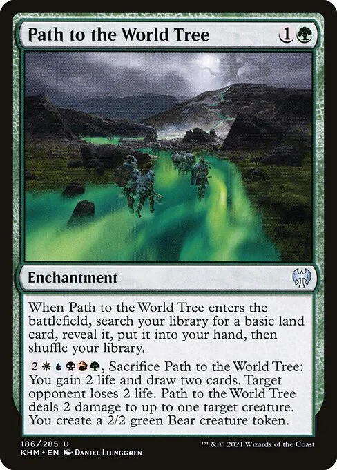 Path to the World Tree, carta Magic di tipo Enchantment illustrata da Daniel Ljunggren