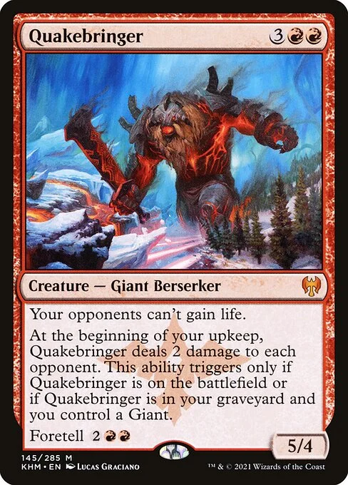 Quakebringer, carta Magic di tipo Creature — Giant Berserker illustrata da Lucas Graciano
