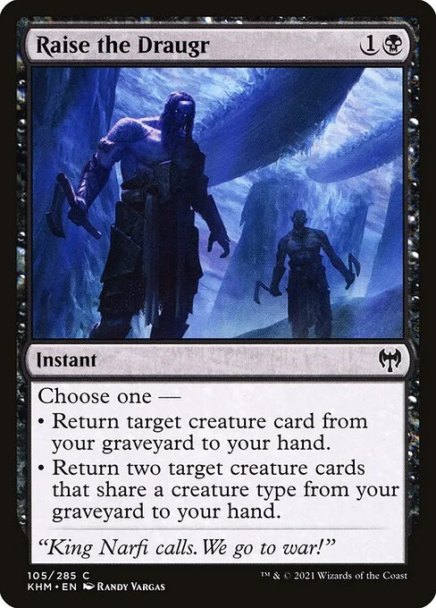 Raise the Draugr, carta Magic di tipo Instant illustrata da Randy Vargas