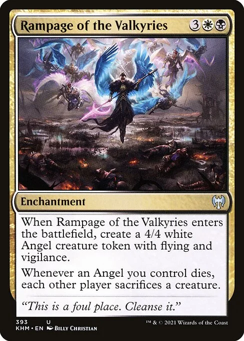 Rampage of the Valkyries, carta Magic di tipo Enchantment illustrata da Billy Christian
