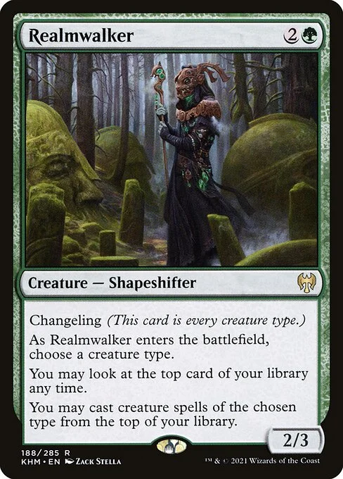 Realmwalker, carta Magic di tipo Creature — Shapeshifter illustrata da Zack Stella