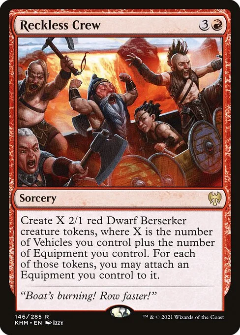 Reckless Crew, carta Magic di tipo Sorcery illustrata da Izzy