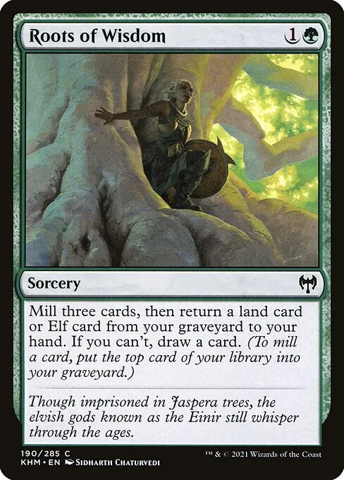 Roots of Wisdom, carta Magic di tipo Sorcery illustrata da Sidharth Chaturvedi
