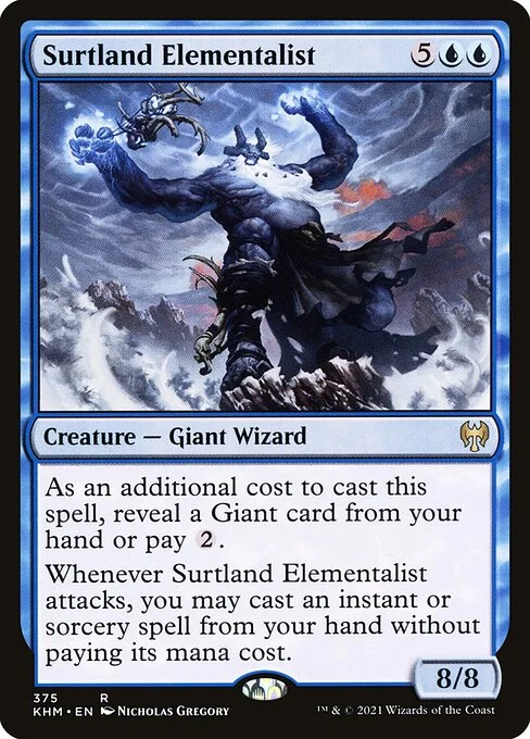 Surtland Elementalist, carta Magic di tipo Creature — Giant Wizard illustrata da Nicholas Gregory