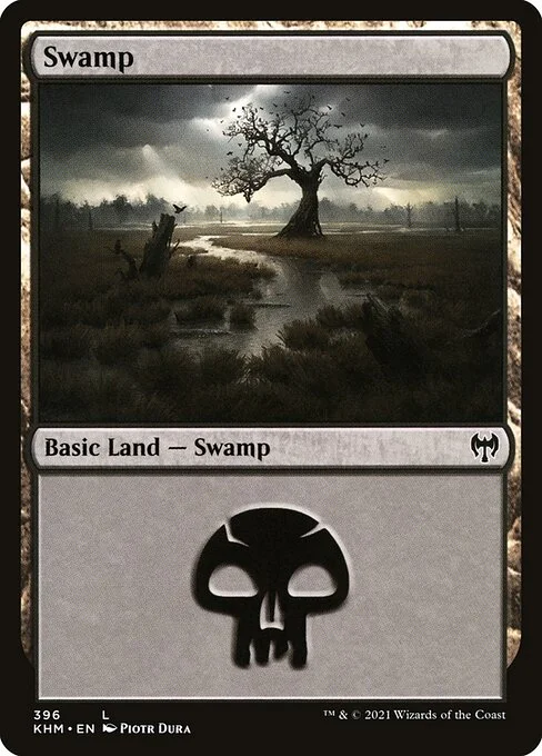 Swamp, carta Magic di tipo Basic Land — Swamp illustrata da Piotr Dura