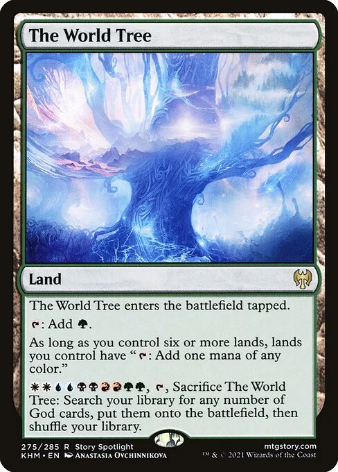 The World Tree, carta Magic di tipo Land illustrata da Anastasia Ovchinnikova