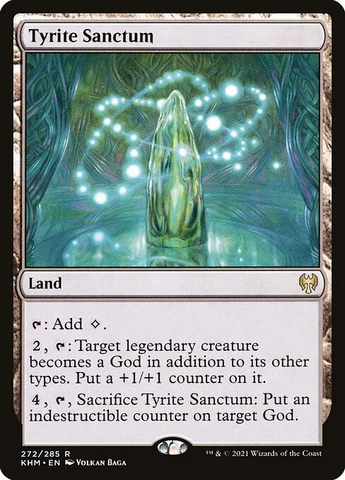 Tyrite Sanctum, carta Magic di tipo Land illustrata da Volkan Baǵa