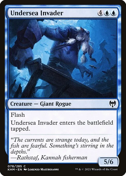 Undersea Invader, carta Magic di tipo Creature — Giant Rogue illustrata da Lorenzo Mastroianni
