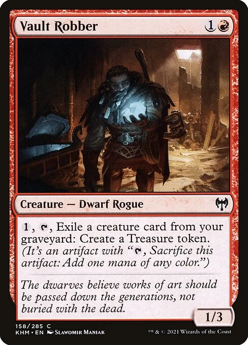 Vault Robber, carta Magic di tipo Creature — Dwarf Rogue illustrata da Slawomir Maniak