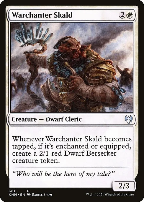 Warchanter Skald, carta Magic di tipo Creature — Dwarf Cleric illustrata da Daniel Zrom
